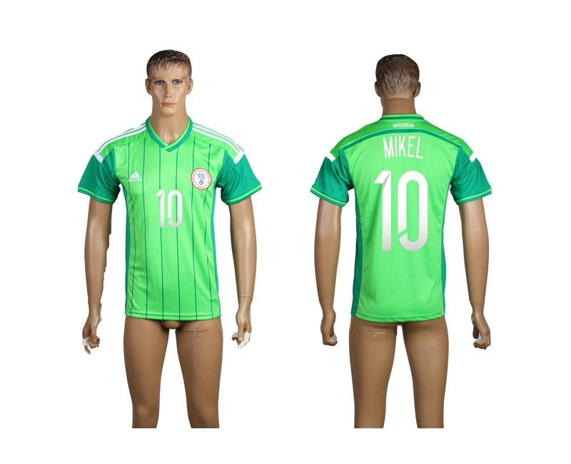 Nigeria 10 Mikel 2014 World Cup Home Thailand Soccer Jersey