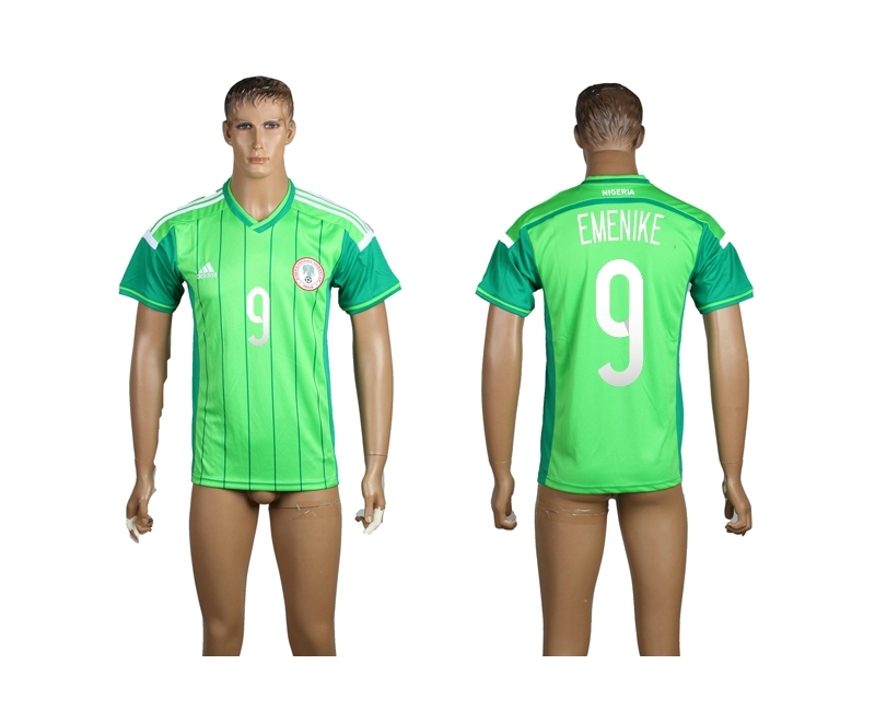 Nigeria 9 Emenike 2014 World Cup Home Thailand Soccer Jersey