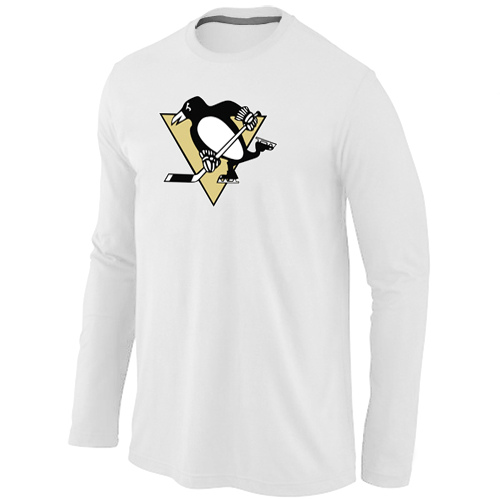 Pittsburgh Penguins Big & Tall Logo White Long Sleeve T Shirt