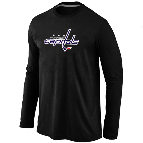 Washington Capitals Big & Tall Logo Black Long Sleeve T Shirt