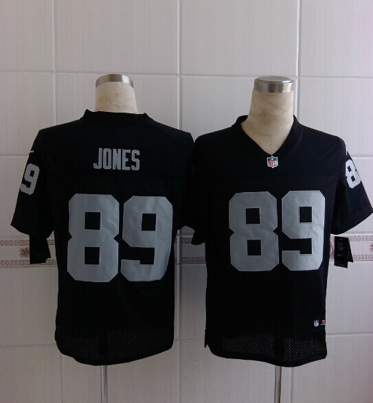 Nike Raiders 89 Jones Black Elite Jerseys