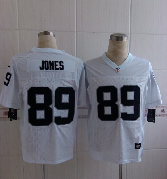 Nike Raiders 89 Jones White Elite Jerseys