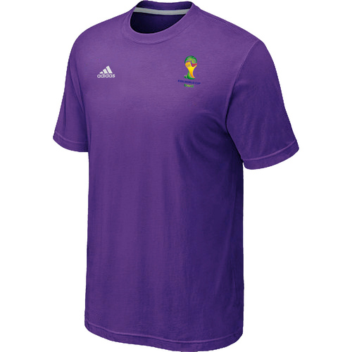 Adidas 2014 FIFA World Cup Men T-Shirt Purple