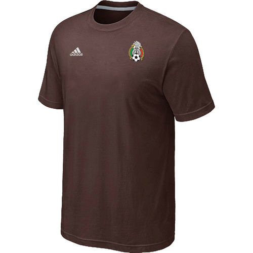Adidas National Team Mexico Men T-Shirt Brown