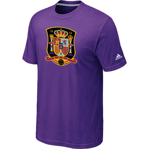 Adidas National Team Spain Big & Tall Men T-Shirt Purple