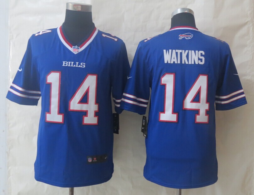Nike Bills 14 Watkins Blue Limited Jerseys