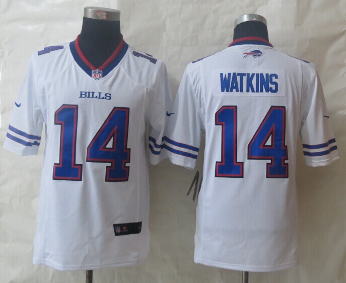 Nike Bills 14 Watkins White Limited Jerseys