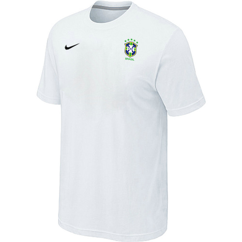Nike National Team Brazil Men T-Shirt White - Click Image to Close