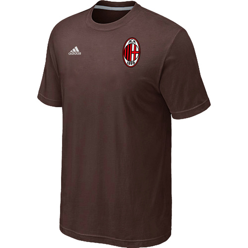 Adidas Club Team AC Milan Men T-Shirt Brown