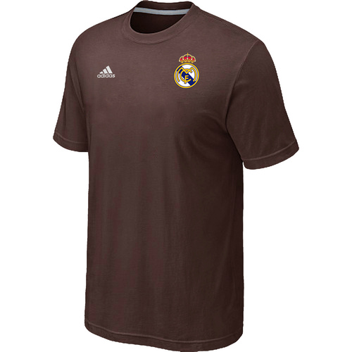 Adidas Club Team Real Madrid Men T-Shirt Brown - Click Image to Close