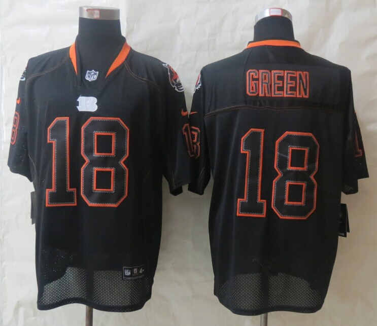 Nike Bengals 18 Green Lights Out Black Elite Jerseys - Click Image to Close