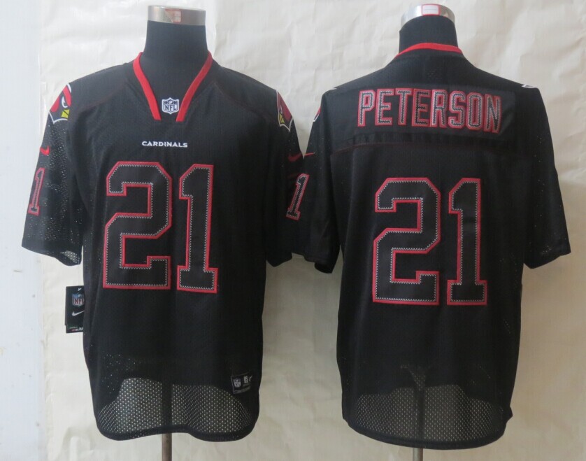 Nike Cardinals 21 Peterson Lights Out Black Elite Jerseys