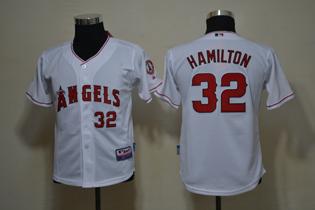 Angels 32 Hamilton White Youth Jersey