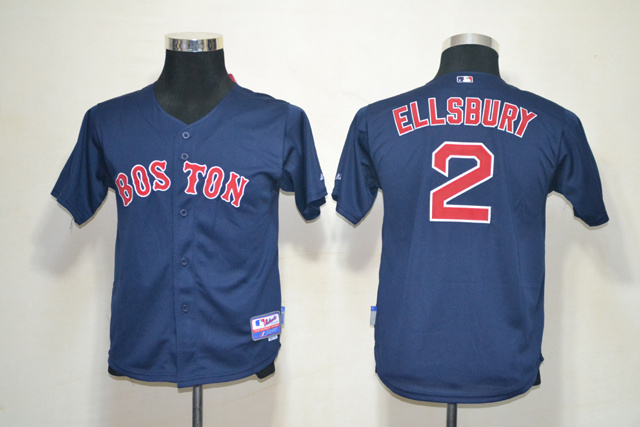 Red Sox 2 Ellsbury Blue Youth Jersey