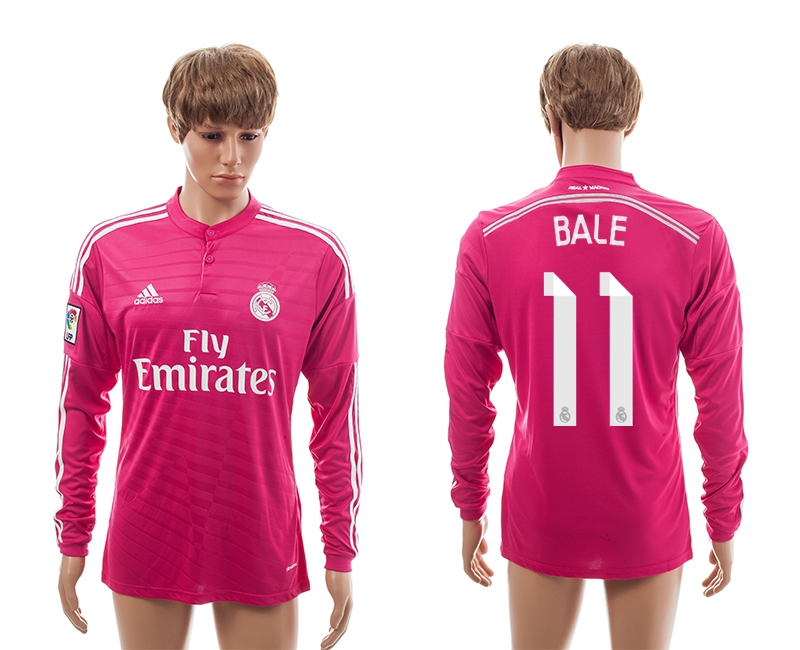 2014-15 Real Madrid 11 Bale Away Long Sleeve Thailand Jerseys