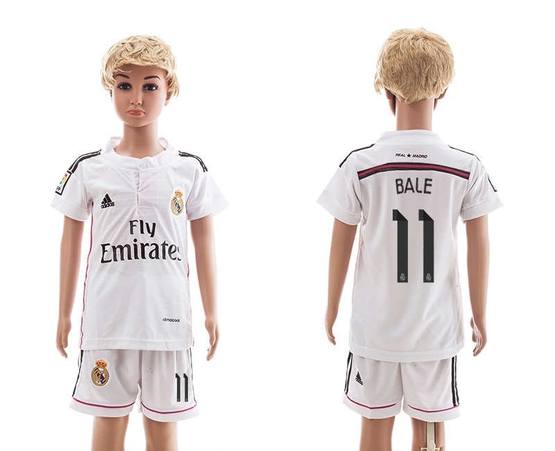 2014-15 Real Madrid 11 Bale Home Youth Jerseys