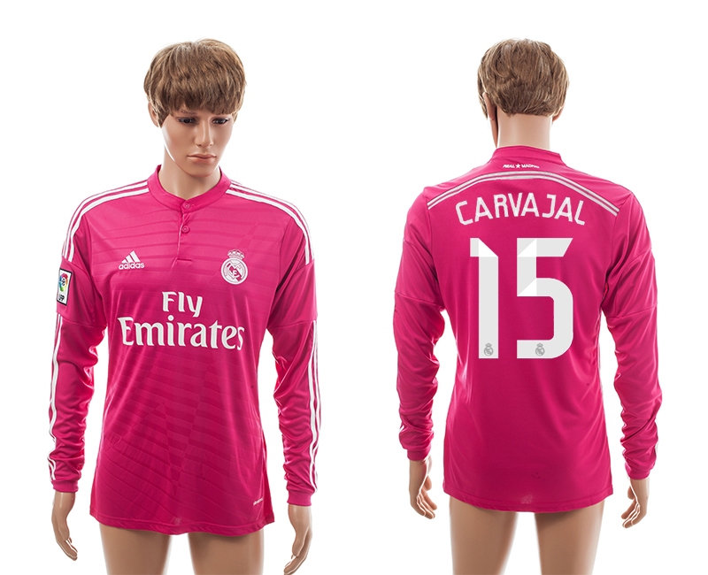 2014-15 Real Madrid 15 Carvajal Away Long Sleeve Thailand Jerseys