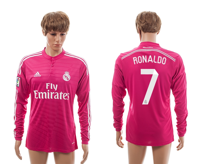 2014-15 Real Madrid 7 Ronaldo Away Long Sleeve Thailand Jerseys