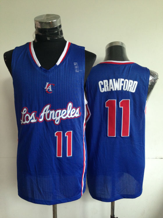 Clippers 11 Crawford Blue Jerseys