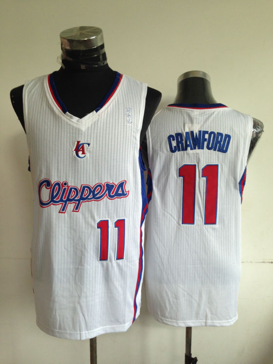 Clippers 11 Crawford White Jerseys