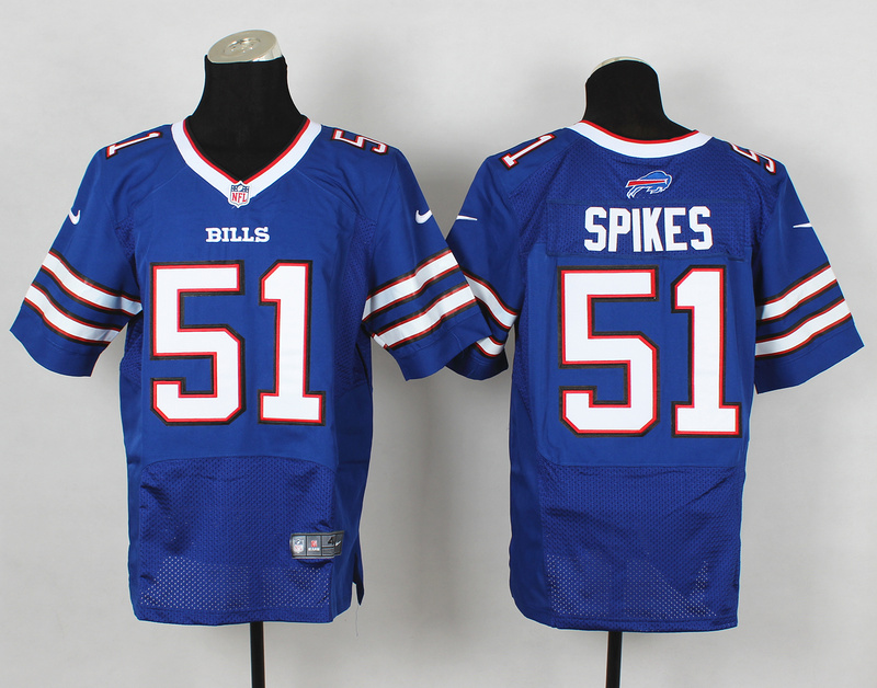 Nike Bills 51 Spikes Blue Elite Jersey