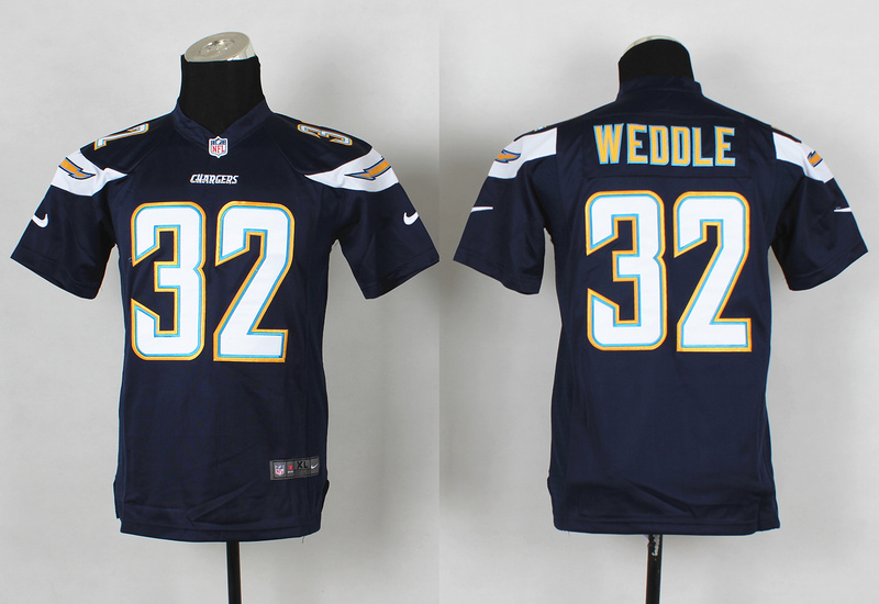 Nike Chargers 32 Weddle Navy Blue Youth Jerseys