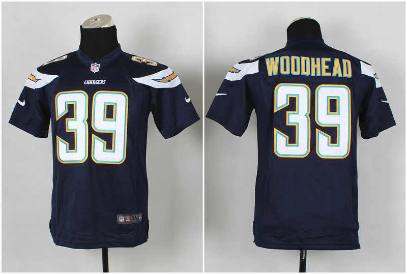 Nike Chargers 39 Woodhead Navy Blue Youth Jerseys