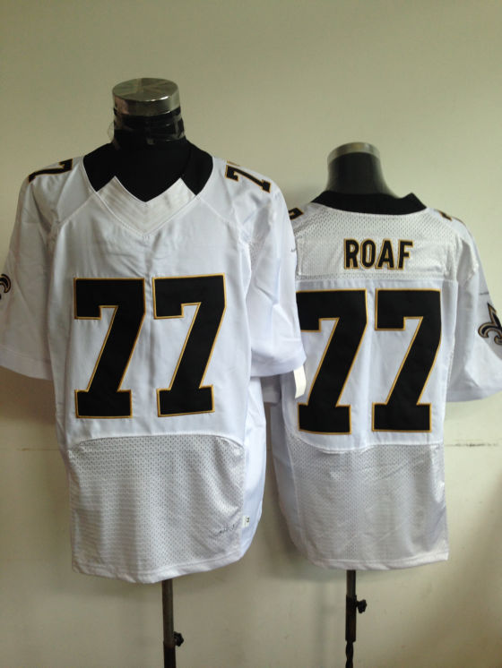 Nike Saints 77 Roaf White Elite Jerseys