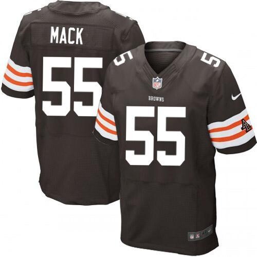 Nike Browns 55 Mack Brown Elite Jerseys