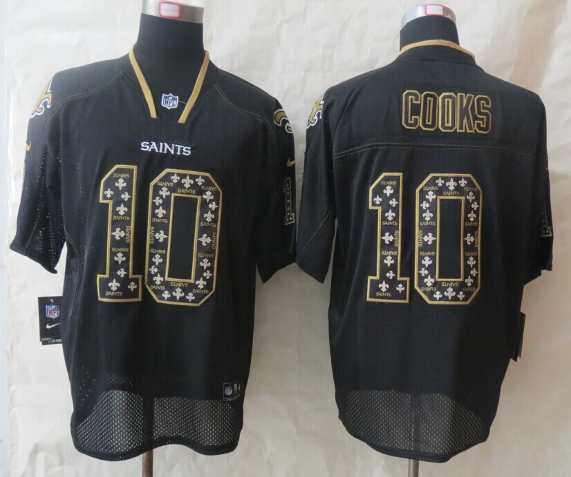 Nike Saints 10 Cooks Lights Out Black Elite Jerseys Nike Saints 10 Cooks Lights Out Black Elite Jerseys