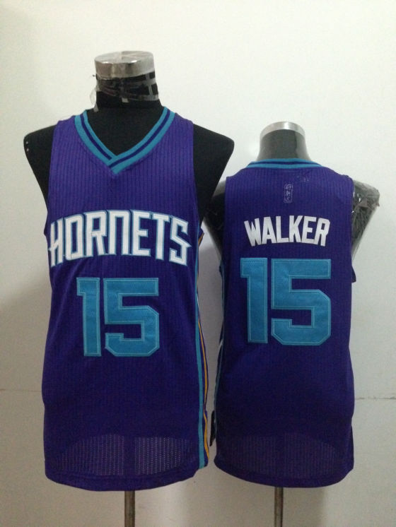 Hornets 15 Walker Purple Jerseys