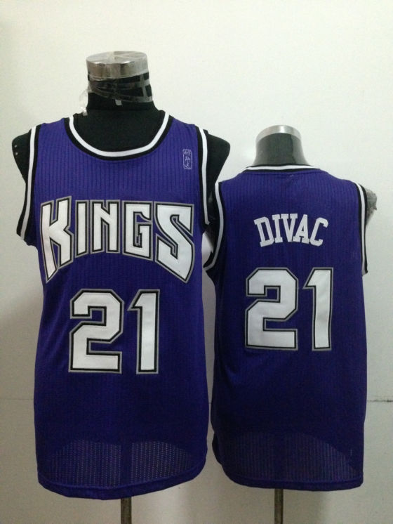 Kings 21 Divac Purple Jerseys - Click Image to Close