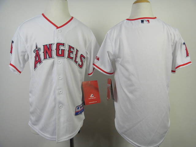 Angels Blank White Youth Jersey