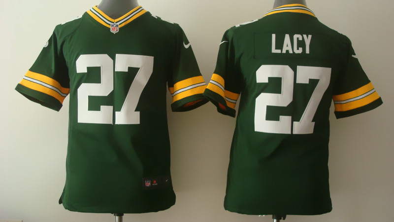 Nike Packers 27 Lacy Green Youth Game Jerseys