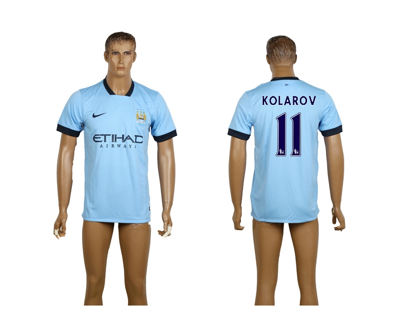 2014-15 Manchester City 11 Kolarov Home Thailand Jerseys 2014-15 Manchester City 11 Kolarov Home Thailand Jerseys