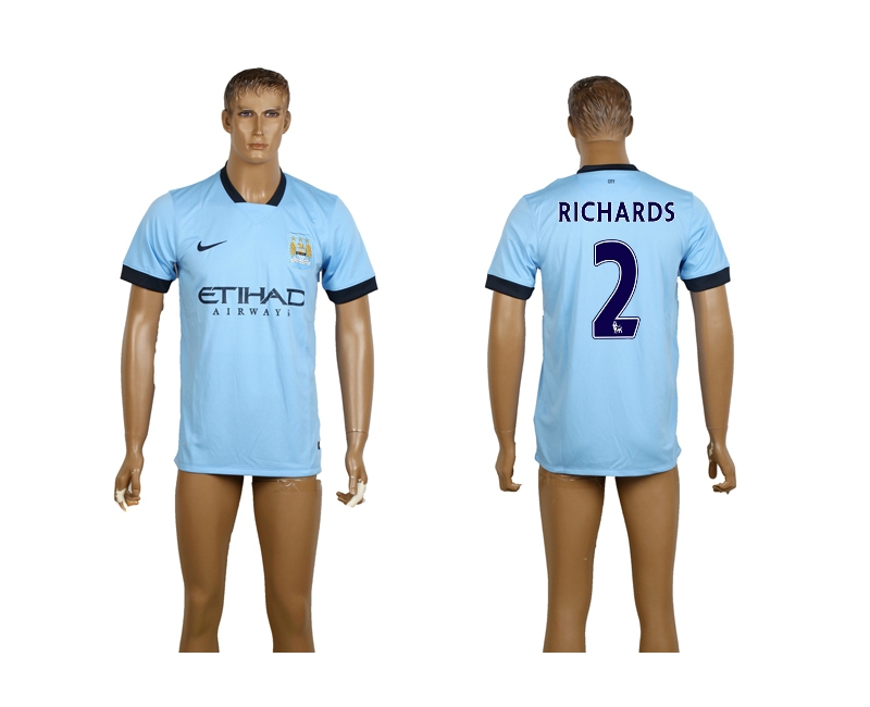 2014-15 Manchester City 2 Richards Home Thailand Jerseys