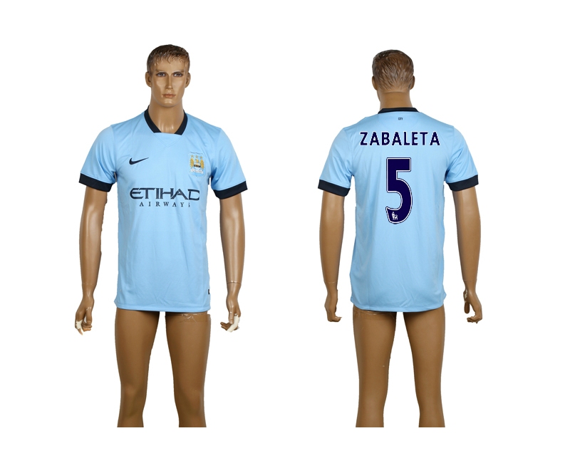 2014-15 Manchester City 5 Zabaleta Home Thailand Jerseys