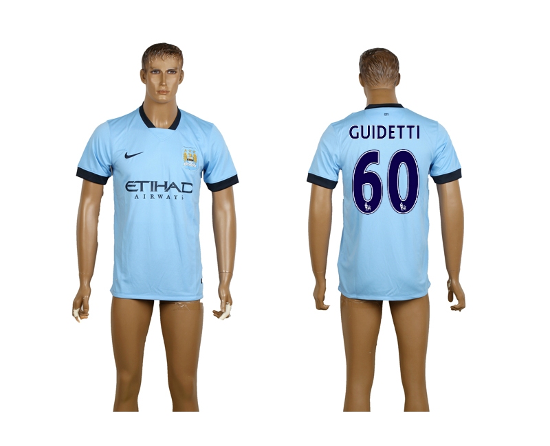 2014-15 Manchester City 60 Guidetti Home Thailand Jerseys