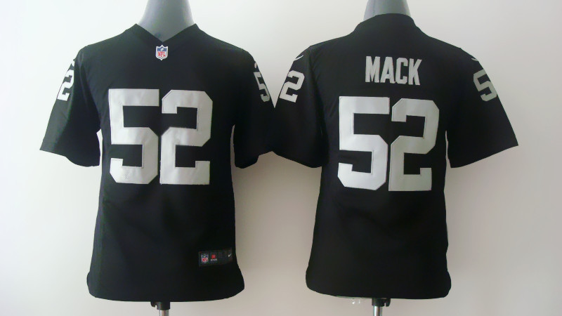 Nike Raiders 52 Mack Black Youth Jerseys