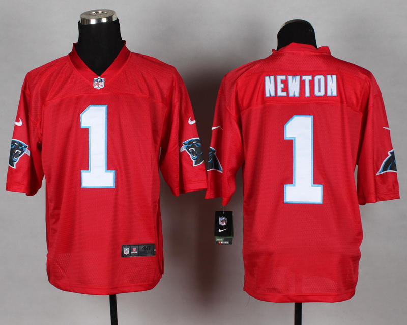 Nike Panthers 1 Newton Red Elite Jerseys