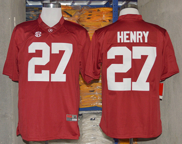 Alabama Crimson Tide 27 Henry Red College Jerseys