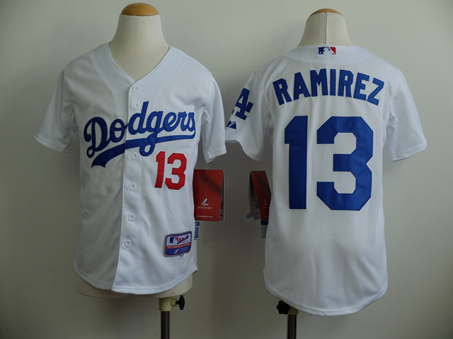 Dodgers 13 Ramirez White Youth Jersey
