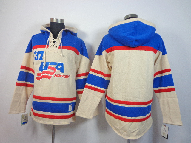 NHL USA Blank Cream Hoodies