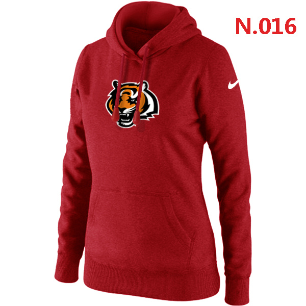 Cincinnati Bengals Women's Nike Club Rewind Pullover Hoodie Red