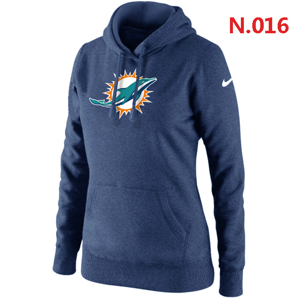 Miami Dolphins Women's Nike Club Rewind Pullover Hoodie D.Blue