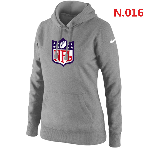 NFL Logo Women's Nike Club Rewind Pullover Hoodie L.Grey - Click Image to Close