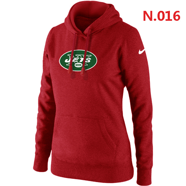 New York Jets Women's Nike Club Rewind Pullover Hoodie Red