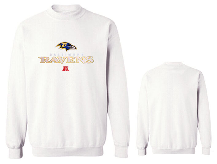 Nike Ravens Fashion Sweatshirt White3