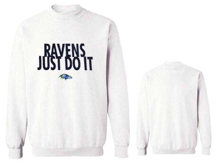 Nike Ravens Fashion Sweatshirt White4