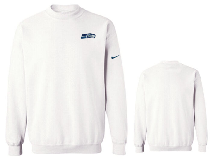 Nike Seahawks Fashion Sweatshirt White3